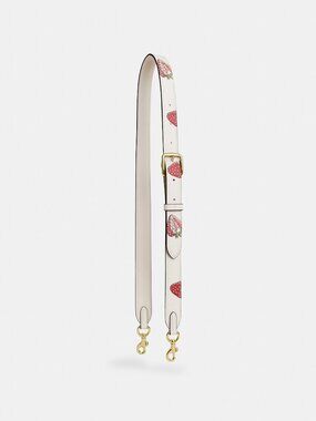 Coach  Reversible Adjustable Strap With Strawberry Print NEW WITH TAGS